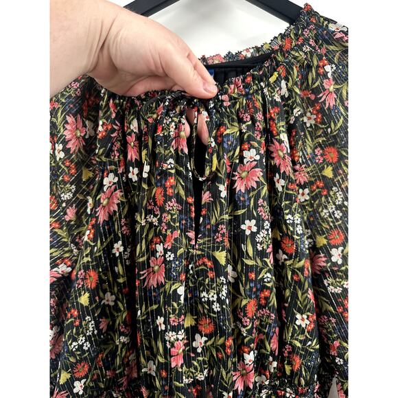 Old Navy Floral and Glitter Long Sleeve Dress Size 2 XL - Picture 3 of 7